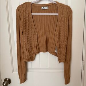 Hollister Women's Brown Cable Knit Cardigan